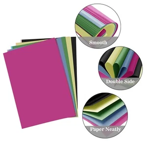 300 Sheets A4 Sugar Paper 70gsm Coloured Art Craft Cutting Origami Scrapbook - Picture 1 of 18