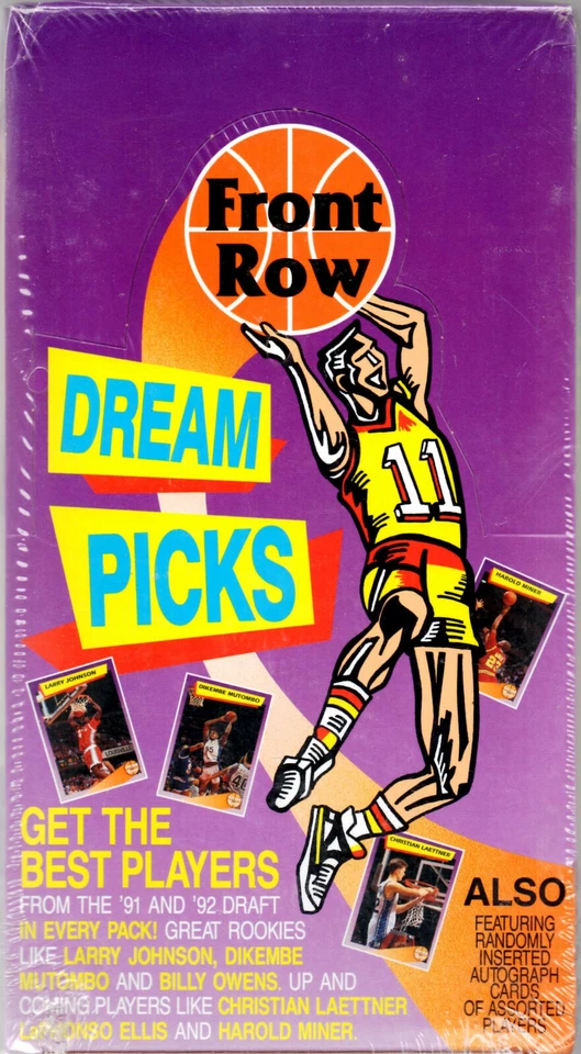 5 Boxes Front Row Dream Picks Basketball Draft Trading Cards 1991 & 1992