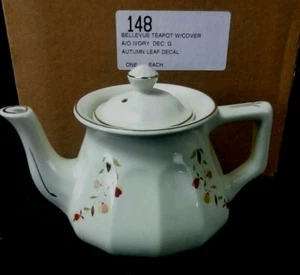 Autumn Leaf Bellevue Teapot Hall China Jewel Tea Dinnerware Pot 2004 NALCC - Picture 1 of 5