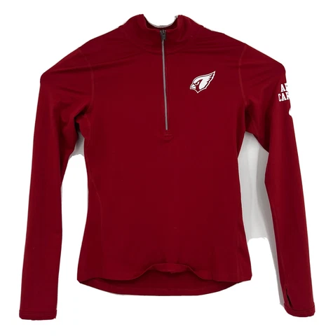 Womens Nike Arizona Cardinals Team Apparel 1/4 Zip Pullover Sweater Small Cover