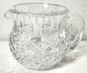 Heavy Prescut Clear Glass 5” Pitcher  Diamond Pattern 16 oz Home Decor - Picture 1 of 9