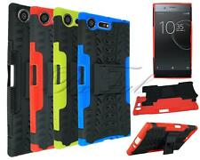 Für Sony Xperia XZ Premium G8141 Neu Schwarz Echt Stoßfest Ständer Handyhülle