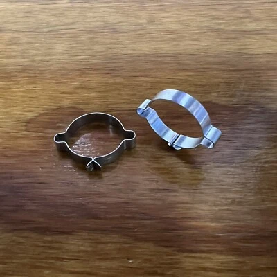 ACERO DOBLE 1-1/8" BICICLETA FRENO CAMBIO CABLE ABRAZADERAS CLIPS VINTAGE NOS Foto 1 de 4