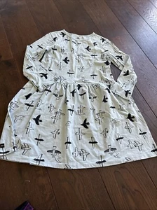 Tea Collection Euc Girls Bird 12 Dress Long Sleeve - Picture 1 of 4