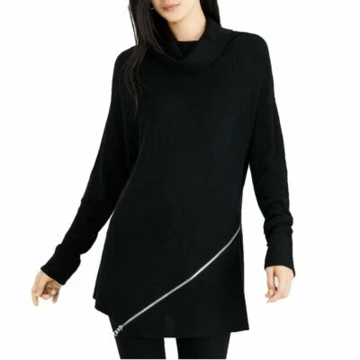 Suéter Bar III Mujer S Negro Cremallera Cuello Alto Foto 1 de 4