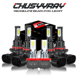 Fit Honda Odyssey 2005-2010 Combo LED Headlight Fog Lights 6X Bulbs Kit 6000K - Picture 1 of 14