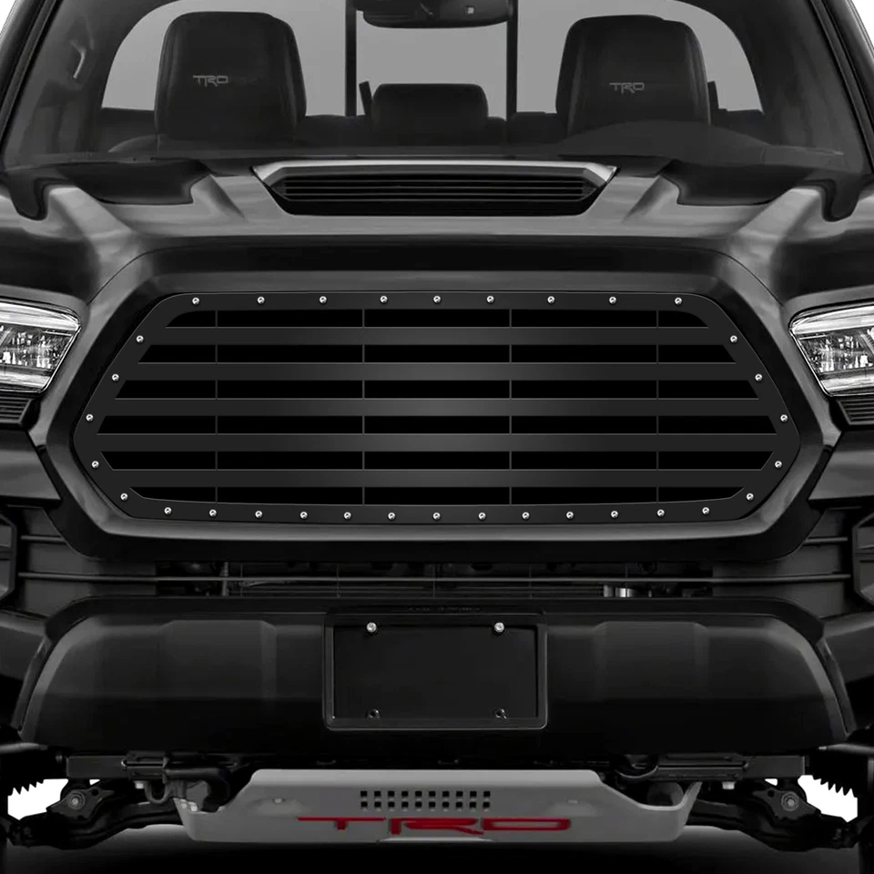 Custom Aftermarket Steel Grille for 2016-2017 Toyota Tacoma STRIPES Made in USA - Image 1 of 3