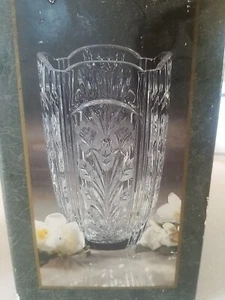 Vintage Crystal Clear Industries Crystal Darlington Vase 8" In Box - Picture 1 of 4