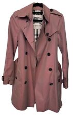 Burberry Prorsum Sandringham Linen Trench Coat Size 4 US Dusky Rose Color