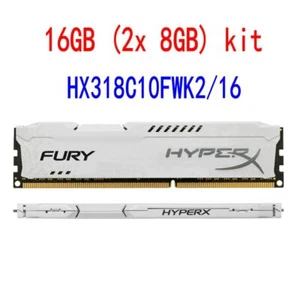 Kingston HyperX FURY 16GB kit (2x 8GB) HX318C10FWK2/16 DDR3 1866Mhz Memory SDRAM - Picture 1 of 6