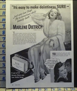 1942 MARLENE DIETRICH LUX ACTRESS SEXY MOVIE STAR FILM VINTAGE  AD    R15 - Picture 1 of 1