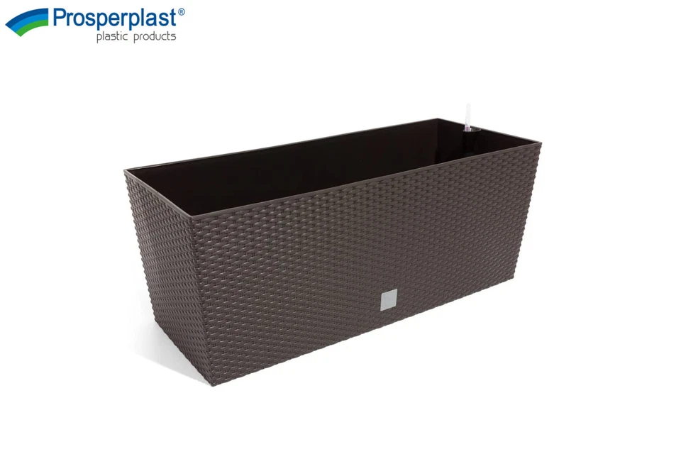 Plant Pot Rectangular Modern Rattan Garden Planters Indoor Outdoor Umbra - Image 1 of 4