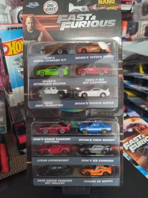 Jada Fast & Furious Nano Hollywood Rides Supra F150 Mitsubishi And Toyota Supra. - Image 1 of 4