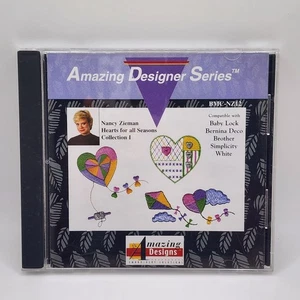 Amazing Designer Series Embroidery BMC-NZ12 Nancy Zieman Hearts For All Seasons - Picture 1 of 7
