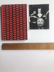 Vampira Fabric Patch and Red Vampire Teeth Lipstick Journal - Picture 1 of 5
