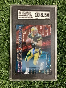 Brett Favre 2015 Topps High Tek  Auto Jersey  Number 4/5 Red /5 SGC 8.5 Auto 10 - Picture 1 of 3