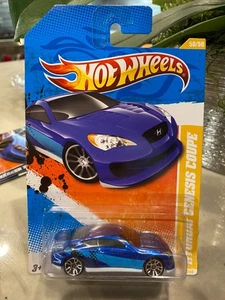 Hot Wheels 2011 New Models 50/50 Hyundai Genesis Coupe Blue Car 50/244 - Bild 1 von 1