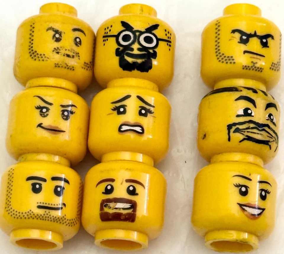 LEGO LEGO😊🌟 BULK LOT minifigure HEADS BOYS GIRLS CHILDREN ADULT TOYS/.. - Image 1 of 1