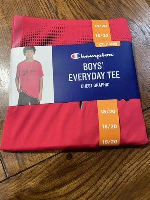 Champion Boys' Everyday Tee - Red Chest Graphic, Size 18/20 - Image 1 of 4