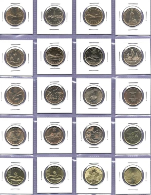 34PC Canada 1987 - 2024 BU UNC Uncirculatated Commemorative Loonie Set!! - Image 1 of 4