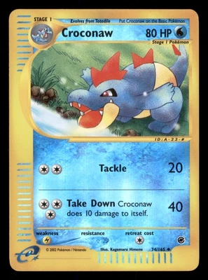 Lightly Played Croconaw 74/165 Reverse Holo Expedition Base Set Uncommon - Image 1 of 2