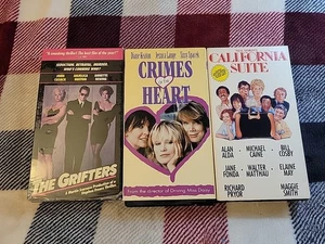 3 Lot Vhs-The Grifters, California Suite, Crimes Of The Heart, Free S&h Vg Cond - Picture 1 of 12