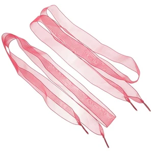 1 Pair Chiffon Shoelaces Flat Wide Shoelaces Decorative Shoe Laces Shoe Strings - Picture 1 of 12