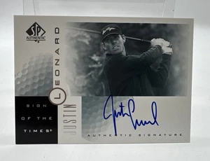 Justin Leonard 2001 UD SP Authentic #JL Sign of Times ~ Auto On Card ~ Golf - Bild 1 von 6