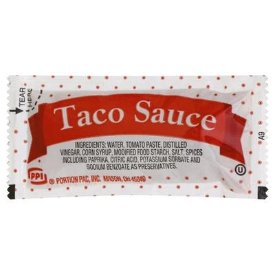 Portion Pack Taco Sauce, 0.32-Ounce Single Serve Packages (Pack of 200) - Image 1 of 4