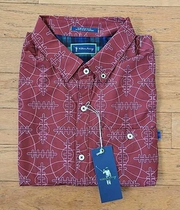 William Murray Laces Out All Over Print Short Sleeve Button Down Golf Shirt... - Picture 1 of 12