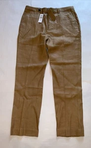 New Todd Snyder Pants Mens 34x32 Extended Tab Linen Pants Mojave Gold ! - Picture 1 of 13