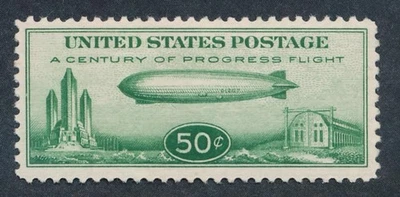 UNITED STATES (US) C18 MINT F-VF NH, 50c GREEN ZEPPELIN - Image 1 of 2