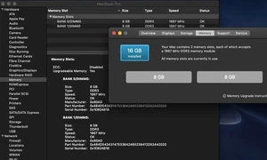 🆗Mac Memory Macbook Pro 13" 2011, 2012, 2013 2014 16GB DDR3-1866MHz Hynix RAM - Picture 1 of 5