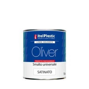 Smalto a Solvente per Ferro e Legno Satinato OLIVER IPIV 0,750 lt - Foto 1 di 3
