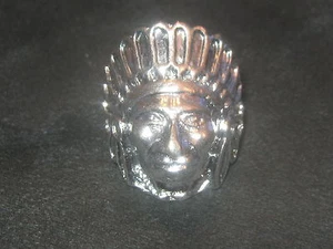 WHOLESALE LOT OF 4 AMERICAN SOUTHWEST INDIAN CHIEF RING SIZE 8 TRIBE FEATHERS - Picture 1 of 2