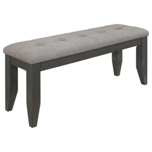 Dalila Padded Cushion Bench Grey and Dark Grey - Picture 1 of 2