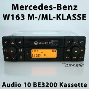 Original Mercedes W163 Radio Audio 10 BE3200 Becker M ML Autoradio Kassette RDS - Bild 1 von 11