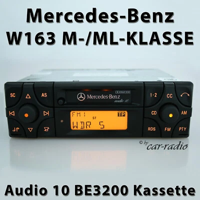 Original Mercedes W163 Radio Audio 10 BE3200 Becker M ML Autoradio Kassette RDS - Bild 1 von 4
