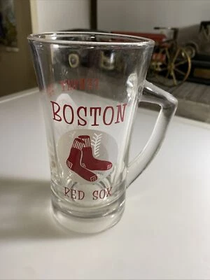 Taza de cerveza de vidrio Fenway Park Boston Red Sox años 60 jarra béisbol 6" zaks Foto 1 de 2