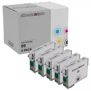 Ink Cartridges for Epson 69 T069 (2 Black, 1- Cyan, Magenta, Yellow 5Pk) - Picture 1 of 7