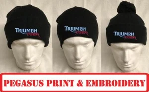 Motocicletas Triumph Tiger - Logotipo Bordado - Turn Up/Beanies/Bobble Sombreros - Imagen 1 de 7