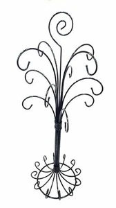 Black Metal Necklace Display Jewelry Tree with 13 Hooks Stand Organizer - Picture 1 of 3