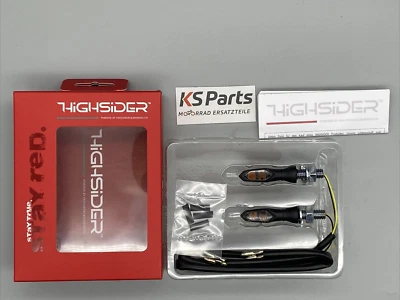 HIGHSIDER SONIC-X2 LED Blinker  204-272 schwarz mit getöntem Glas E-eprüft Paar - Bild 1 von 4