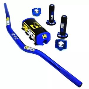 Original "Evo" PRO TAPER Handlebar Fat Bar DIRT BIKE ATV Quad 1 1/8'' GRIPS Pads - Picture 1 of 4