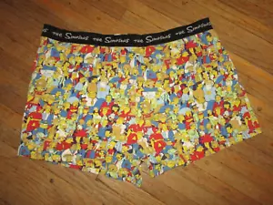 vtg SIMPSONS DEEP CHARACTER ENTIRE CAST COTTON PAJAMA PANTS SLEEP SHORTS Trashed - Picture 1 of 4
