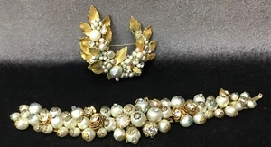 Signed DiMario Bracelet and Pin Brooch Gorgeous! - Picture 1 of 7