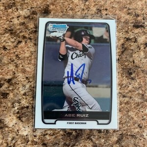 Abe Ruiz Signed 2012 Bowman Draft Chrome Rc Auto Chicago White Sox