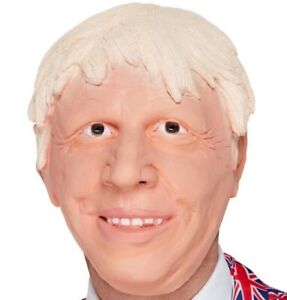 Adult Posh Politician Fancy Dress Mask Head Latex Boris mask by Smiffys