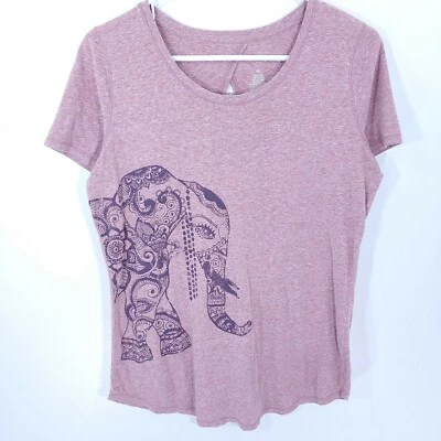 St Johns Bay Активная Графическая Замочная скважина Задняя Футболка Слон Племенная Графика Средний ВЫСОКИЙ - Изображение 1 из 4