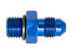 Gewindeadapter ORB 4 zu Dash 4 / -4AN / JIC 4 Blau eloxiert 7/16 - 20UNF - Picture 1 of 3
